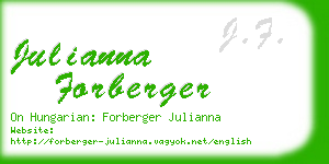 julianna forberger business card